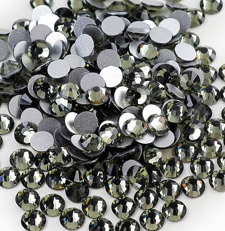 Стразы Black diamond холодной фиксации черные, серые, прозрачные